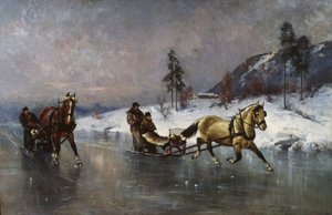 冰上雪橇（布面油画）