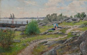 A.林德曼，在海岸上 作者 阿克塞尔·林德曼（Axel Lindman）