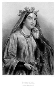 纳瓦拉（Navarre）的贝伦加里亚（Berengaria）c1164-1230，19世纪国王理查德一世的王后配偶。 作者 艾尔斯
