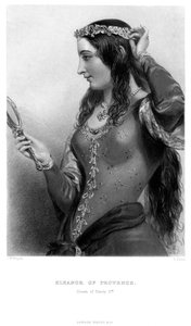 普罗旺斯的埃莉诺（Eleanor of Provence），c1223-1291年，亨利三世国王的王妃，十九世纪。 作者 艾尔斯