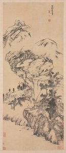 Landscape after Guo Zhongshu, mid 1600s-1705. 