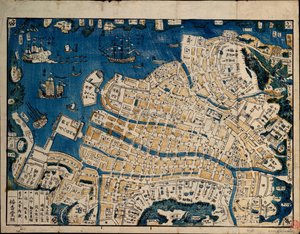 日本长崎，约 1860 年（木刻，宣纸） 作者 百花堂 百花堂
