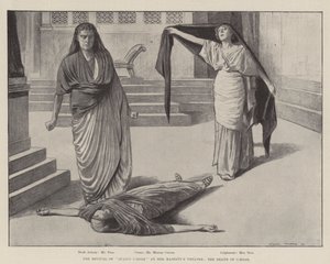 女王陛下剧院的 "恺撒大帝 "复排，恺撒之死（版画）