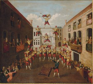 “ Ercole：威尼斯广场的Castellani杂技演员”，摄于1746年