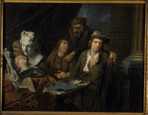 艺术家工作室，1703年 作者 Balthasar van den Bossche
