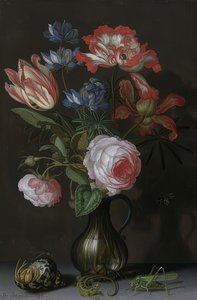 花卉静物。约于1630年 作者 Balthasar van der Ast