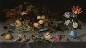 有水果和鲜花的静物 有水果和鲜花的静物 作者 Balthasar van der Ast