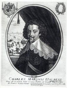 Charles de Luynes（1578-1621）Albert Marquis（雕刻）（bw照片）