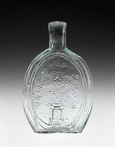 雕花瓶，约1847年（无铅玻璃）。 作者 巴尔的摩玻璃厂