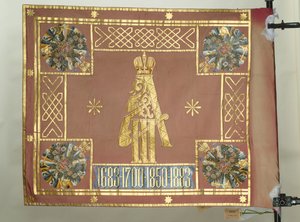 步兵卫队Preobrazhensky军团的旗帜，1883年