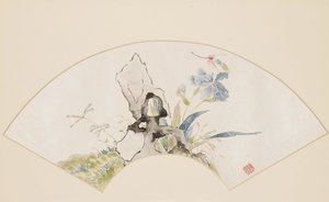 百合、岩石和蜻蜓，19世纪 1801-1900年 作者 刘宝如