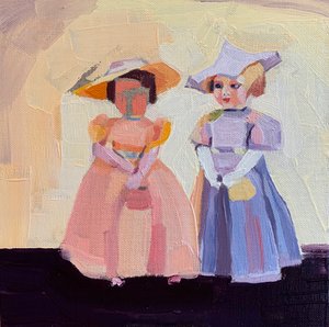 Leaving the dolls house, 2020 (oil on linen canvas) 作者 芭芭拉·霍格维根（Barbara Hoogeweegen）