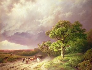 即将来临的风暴 作者 巴伦德·科尼利斯·科克科克（Barend Cornelis Koekkoek）