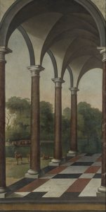 通向公园的柱廊 作者 Barent Fabritius（归因于）
