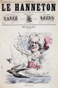 卡通 Jules Michelet - 由 Gedeon 在 "" Le Hanneton "" 08/08/1867 作者 巴里尔·吉登（Baril Gedeon）