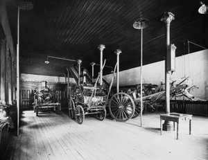 美国伊利诺伊州芝加哥市第40号发动机室，约1905年（黑白照片）。 作者 巴恩斯和克罗斯比