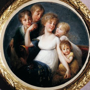 Portrait of Anna Pieri Brignole-Sale (Brignole Sale) (1765-1815), Genoise noble with her children Painting by Antoine Jean Gros (1771-1835) Genes, musei di strada nuova