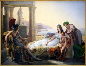 Enee narrant a Didon the misfortunes of Troy - Painting by Baron Pierre Narcisse (Pierre-Narcisse) Guerin (1774-1833), oil on canvas