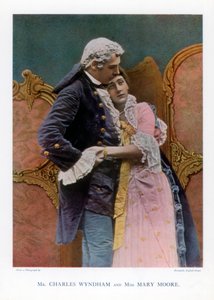 英国演员查尔斯·温德姆（Charles Wyndham）和玛丽·摩尔（Mary Moore），1901年。 作者 巴罗德