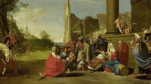 国王的崇拜。大约1640-1650 作者 巴托洛缪斯·布伦伯格