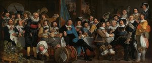 Schützenmahl庆祝明斯特的和平。 1648年 作者 巴特洛缪斯·范·德·赫尔斯特