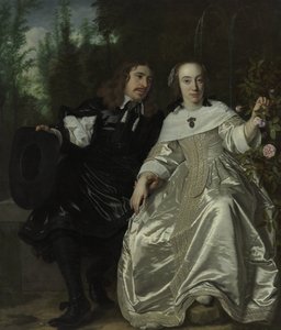 荷兰语: Abraham del Court and His Wife Maria de Kaersgieter 亚伯拉罕-德尔-考特和他的妻子玛丽亚-德-卡尔斯吉特 亚伯拉罕-德尔-考特和他的妻子玛丽亚-德-卡尔斯吉特 作者 巴特洛缪斯·范·德·赫尔斯特