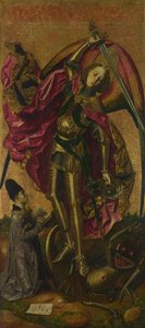 1468年，圣迈克尔凯旋在魔鬼上 作者 BartoloméBermejo