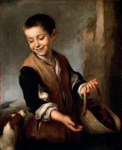 男孩与狗，c1650-c1660 作者 巴斯托洛梅·埃斯特万·穆里略