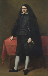 一个绅士的画象在一个出王牌衣领，c.1670