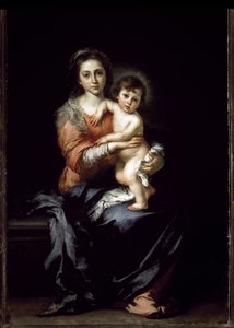 Virgin with child - oil on canvas 作者 巴斯托洛梅·埃斯特万·穆里略