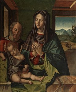 神圣家族，约1500年（面板上的油） 作者 蒙大拿州Bartolomeo