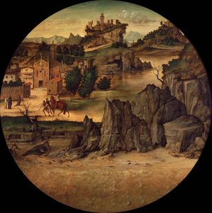 15世纪晚期，城堡景观。 作者 蒙大拿州Bartolomeo