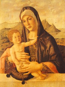 坐着的麦当娜和圣子，作者：巴托洛梅奥·蒙塔尼亚（Bartolomeo Montagna，约 1450-1523 年） 作者 蒙大拿州Bartolomeo