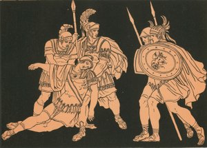 埃涅阿斯和劳苏斯的身体 作者 Bartolomeo Pinelli