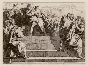Tarquinius Superbus 刺杀塞尔维乌斯-图利乌斯（蚀刻版画） 作者 Bartolomeo Pinelli