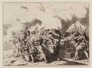 罗穆卢斯之死（蚀刻版画） 作者 Bartolomeo Pinelli