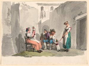 绘画，1807-08 年，蒂沃利 作者 Bartolomeo Pinelli