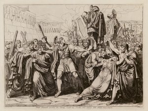 普布利乌斯-霍拉提乌斯杀死妹妹卡米拉（蚀刻版画） 作者 Bartolomeo Pinelli