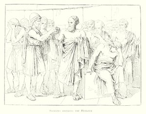 苏格拉底畅饮铁杉（石版画） 作者 Bartolomeo Pinelli