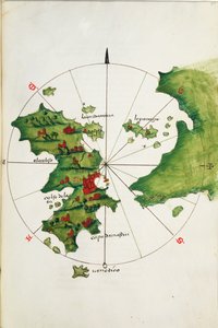 基奥斯和邻近大陆，约 1485 年（牛皮纸） 作者 巴尔托洛梅奥·达利·索内蒂