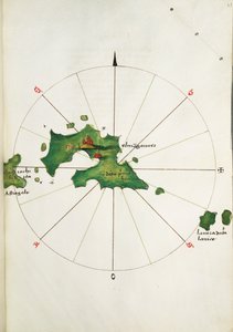 地图，约 1480 年（牛皮纸） 作者 巴尔托洛梅奥·达利·索内蒂