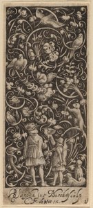 带叶子和鸟的装饰品 作者 汉斯·詹森之后的巴托洛缪斯·范·洛霍姆