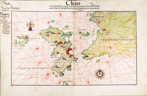 希俄斯海图（希腊希俄斯岛） 作者 巴蒂斯塔·阿格尼斯