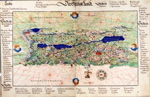 圣地 "地图 1554 年 [译注：圣地］ 作者 巴蒂斯塔·阿格尼斯