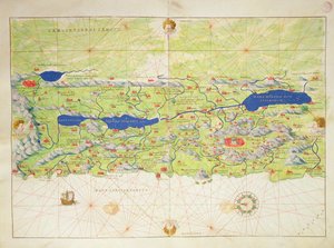 圣地，1553年9月1日威尼斯33地图世界地图集（牛皮纸上的墨水）（另见330965）