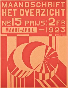 1923年3月至4月发行的杂志“ Hetoverzicht”的封面，1923年 作者 比利时学校