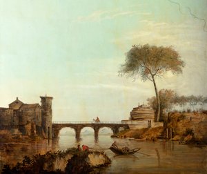 后面的第二个后室，会议室，古典风格的乡村场景壁画，可能是1810年左右，场景2 作者 比利时学校