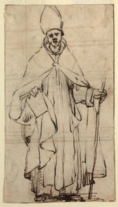 素描，站立的主教，约 1620 年