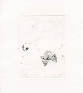 蜿蜒的想法2017年2月，（画布上的干点）