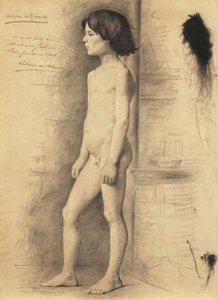 男孩侧面裸体研究 作者 Belmiro de Almeida